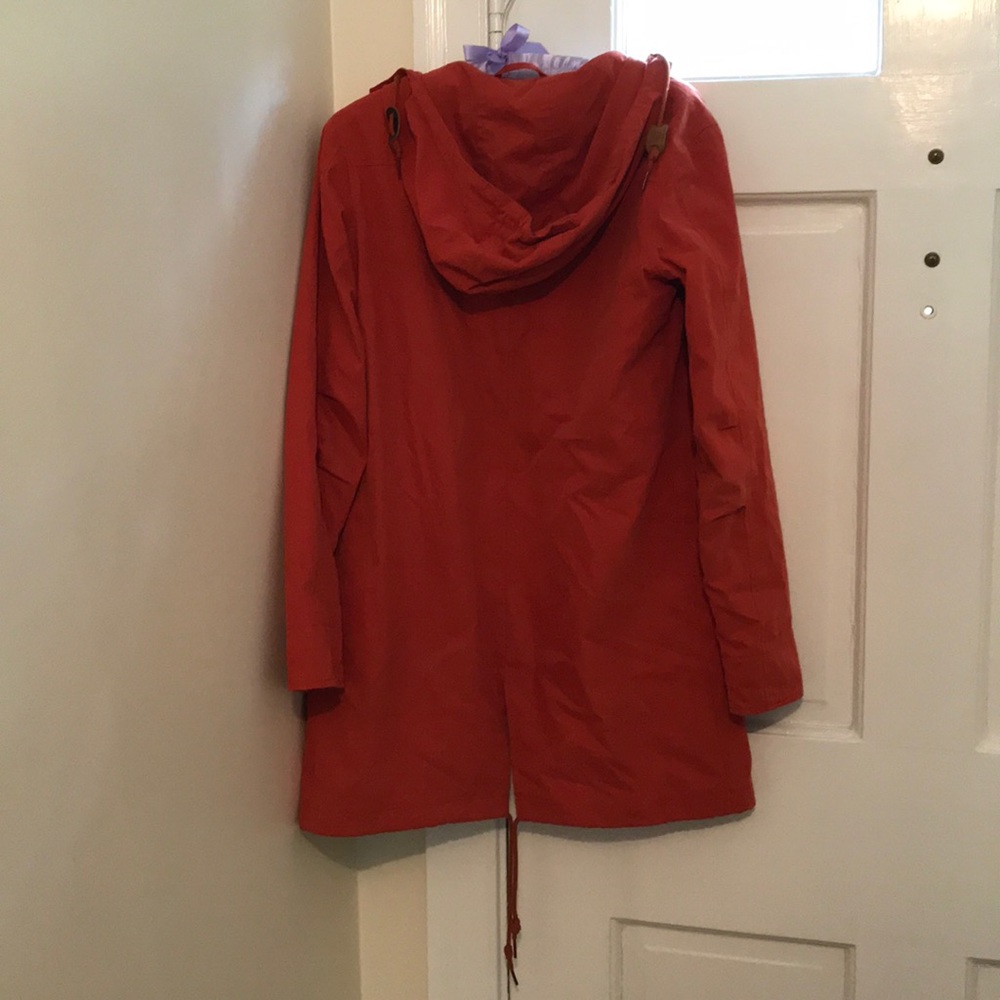 Rustic orange jacket with hood - Picture 4 of 7